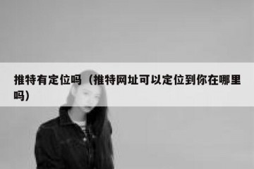 推特有定位吗（推特网址可以定位到你在哪里吗）