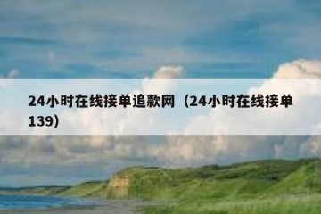 24小时在线接单追款网（24小时在线接单139）