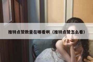 推特点赞数量在哪看啊（推特点赞怎么看）