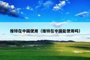 推特在中国使用（推特在中国能使用吗）