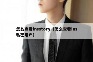 怎么查看insstory（怎么查看ins私密用户）