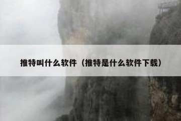 推特叫什么软件（推特是什么软件下载）