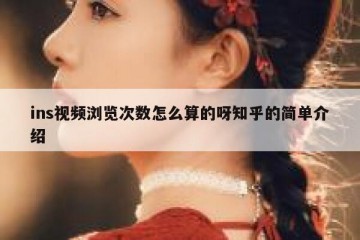 ins视频浏览次数怎么算的呀知乎的简单介绍