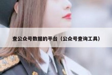 查公众号数据的平台（公众号查询工具）