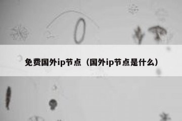 免费国外ip节点（国外ip节点是什么）