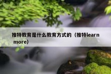 推特教育是什么教育方式的（推特learn more）