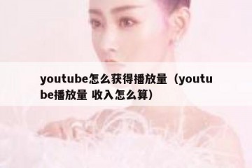 youtube怎么获得播放量（youtube播放量 收入怎么算）