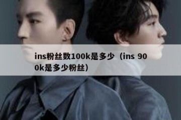ins粉丝数100k是多少（ins 900k是多少粉丝）