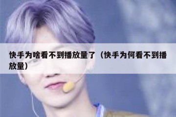 快手为啥看不到播放量了（快手为何看不到播放量）
