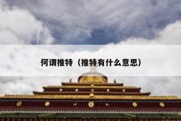何谓推特（推特有什么意思）