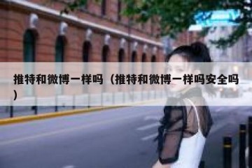 推特和微博一样吗（推特和微博一样吗安全吗）