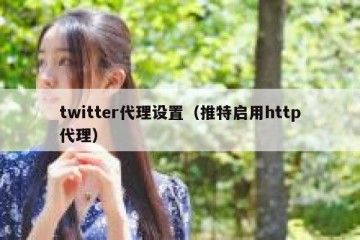 twitter代理设置（推特启用http代理）
