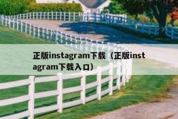 正版instagram下载（正版instagram下载入口）
