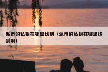派币的私钥在哪里找到（派币的私钥在哪里找到啊）