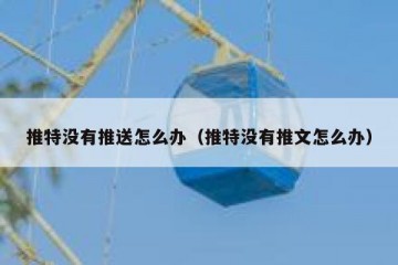 推特没有推送怎么办（推特没有推文怎么办）