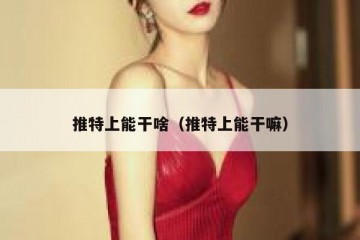 推特上能干啥（推特上能干嘛）