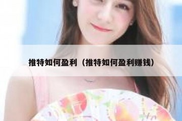推特如何盈利（推特如何盈利赚钱）