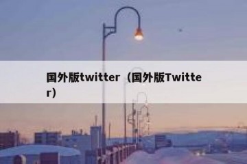 国外版twitter（国外版Twitter）