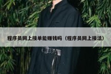 程序员网上接单能赚钱吗（程序员网上接活）