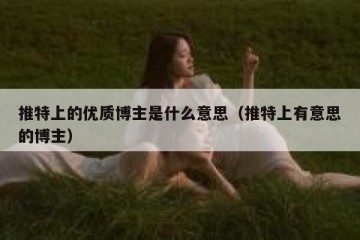 推特上的优质博主是什么意思（推特上有意思的博主）