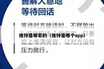 推特是哪家的（推特是哪个app）