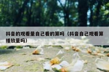 抖音的观看量自己看的算吗（抖音自己观看算播放量吗）
