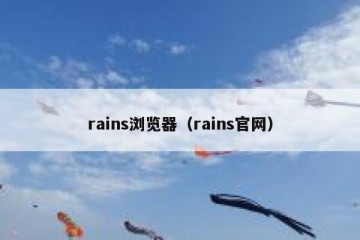 rains浏览器（rains官网）