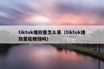 tiktok播放量怎么算（tiktok播放量能赚钱吗）