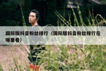 国际版抖音粉丝排行（国际版抖音粉丝排行在哪里看）