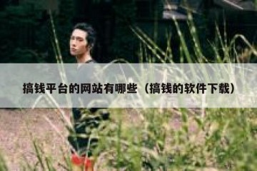 搞钱平台的网站有哪些（搞钱的软件下载）