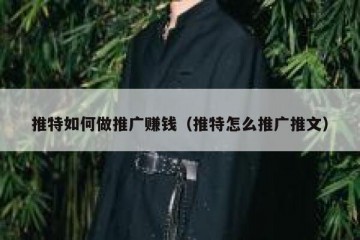 推特如何做推广赚钱（推特怎么推广推文）