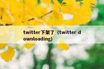 twitter下架了（twitter downloading）