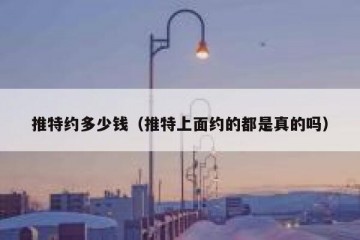 推特约多少钱（推特上面约的都是真的吗）