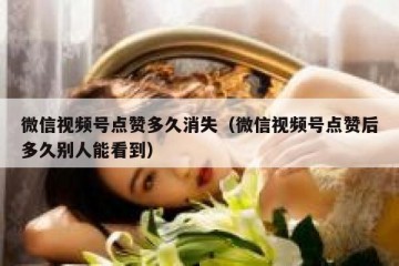 微信视频号点赞多久消失（微信视频号点赞后多久别人能看到）