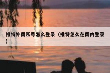 推特外国账号怎么登录（推特怎么在国内登录）
