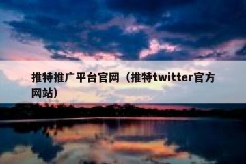 推特推广平台官网（推特twitter官方网站）