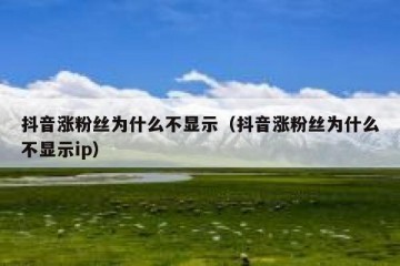 抖音涨粉丝为什么不显示（抖音涨粉丝为什么不显示ip）