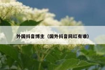 外国抖音博主（国外抖音网红有谁）