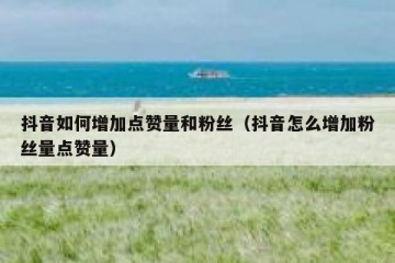 抖音如何增加点赞量和粉丝（抖音怎么增加粉丝量点赞量）