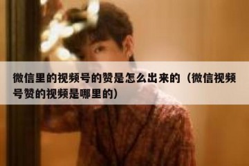 微信里的视频号的赞是怎么出来的（微信视频号赞的视频是哪里的）