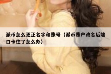 派币怎么更正名字和账号（派币账户改名后端口卡住了怎么办）