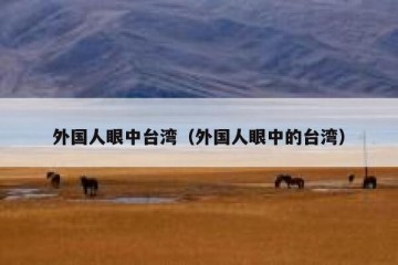 外国人眼中台湾（外国人眼中的台湾）