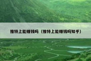 推特上能赚钱吗（推特上能赚钱吗知乎）