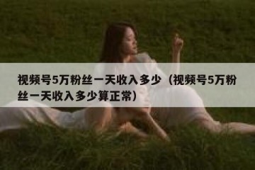 视频号5万粉丝一天收入多少（视频号5万粉丝一天收入多少算正常）