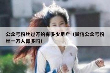 公众号粉丝过万的有多少用户（微信公众号粉丝一万人算多吗）