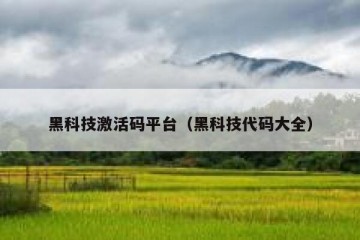 黑科技激活码平台（黑科技代码大全）