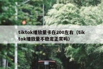 tiktok播放量卡在200左右（tiktok播放量不稳定正常吗）