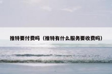 推特要付费吗（推特有什么服务要收费吗）