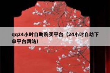 qq24小时自助购买平台（24小时自助下单平台网站）