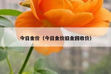 今日金价（今日金价旧金回收价）